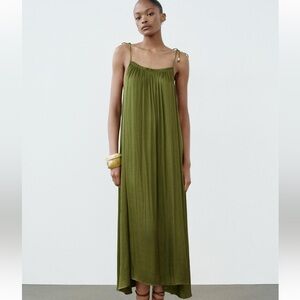 Zara beat it satin effect dress . *nwt*